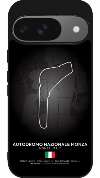 Google Pixel 9 / Pixel 9 Pro Case Hülle - Silikon schwarz F1 Track 2025 Italy