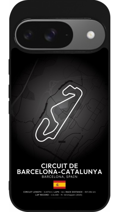 Google Pixel 9 / Pixel 9 Pro Case Hülle - Silikon schwarz F1 Track 2025 Spain