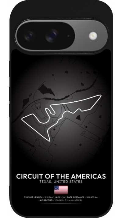 Google Pixel 9 / Pixel 9 Pro Case Hülle - Silikon schwarz F1 Track 2025 United States