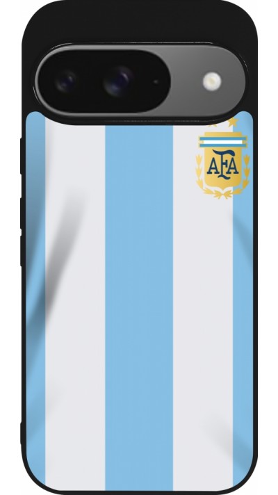 Coque Google Pixel 9 / Pixel 9 Pro - Silicone rigide noir Maillot de football Argentine 2022 personnalisable Coque Google Pixel 9 / Pixel 9 Pro - Silicone rigide noir Maillot de football Argentine 2022 personnalisable