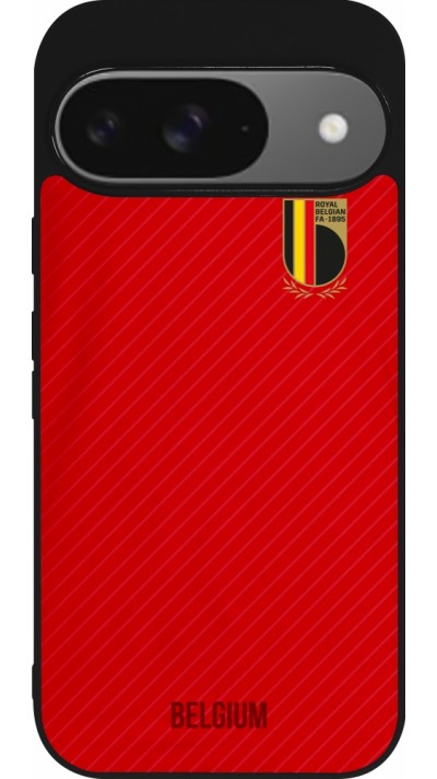 Coque Google Pixel 9 / Pixel 9 Pro - Silicone rigide noir Maillot de football Belgique 2022 personnalisable Coque Google Pixel 9 / Pixel 9 Pro - Silicone rigide noir Maillot de football Belgique 2022 personnalisable