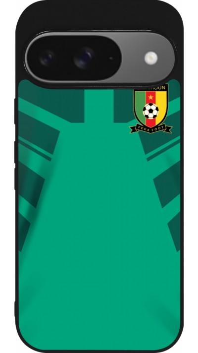 Coque Google Pixel 9 / Pixel 9 Pro - Silicone rigide noir Maillot de football Cameroun 2022 personnalisable Coque Google Pixel 9 / Pixel 9 Pro - Silicone rigide noir Maillot de football Cameroun 2022 personnalisable