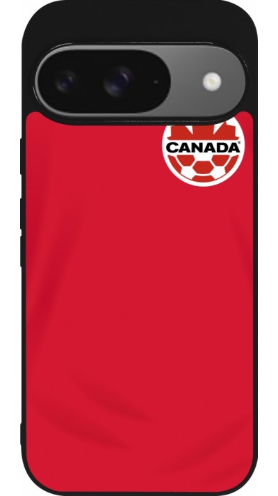 Coque Google Pixel 9 / Pixel 9 Pro - Silicone rigide noir Maillot de football Canada 2022 personnalisable Coque Google Pixel 9 / Pixel 9 Pro - Silicone rigide noir Maillot de football Canada 2022 personnalisable