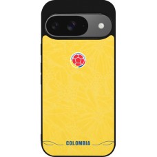 Google Pixel 9 / Pixel 9 Pro Case Hülle - Silikon schwarz Kolumbien 2026 personalisierbares Fussballtrikot