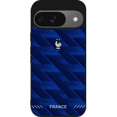 Google Pixel 9 / Pixel 9 Pro Case Hülle - Silikon schwarz Frankreich 2026 personalisierbares Fussballtrikot