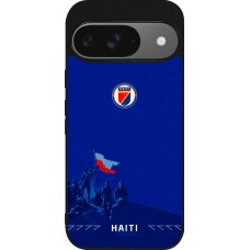 Google Pixel 9 / Pixel 9 Pro Case Hülle - Silikon schwarz Haiti 2026 personalisierbares Fussballtrikot