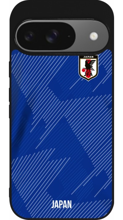 Coque Google Pixel 9 / Pixel 9 Pro - Silicone rigide noir Maillot de football Japon 2022 personnalisable Coque Google Pixel 9 / Pixel 9 Pro - Silicone rigide noir Maillot de football Japon 2022 personnalisable