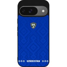 Google Pixel 9 / Pixel 9 Pro Case Hülle - Silikon schwarz Usbekistan 2026 personalisierbares Fussballtrikot