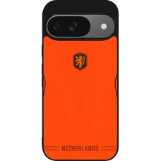 Google Pixel 9 / Pixel 9 Pro Case Hülle - Silikon schwarz Niederlande 2026 personalisierbares Fussballtrikot