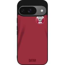 Google Pixel 9 / Pixel 9 Pro Case Hülle - Silikon schwarz Katar 2022 personalisierbares Fussballtrikot