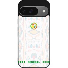 Google Pixel 9 / Pixel 9 Pro Case Hülle - Silikon schwarz Senegal 2026 personalisierbares Fussballtrikot