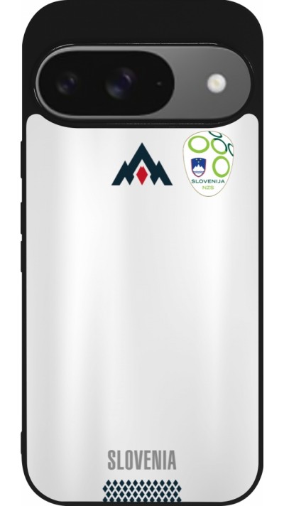 Coque Google Pixel 9 / Pixel 9 Pro - Silicone rigide noir Maillot de football Slovénie Coque Google Pixel 9 / Pixel 9 Pro - Silicone rigide noir Maillot de football Slovénie
