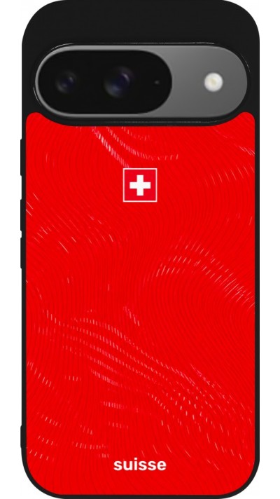 Google Pixel 9 / Pixel 9 Pro Case Hülle - Silikon schwarz Schweiz 2026 personalisierbares Fussballtrikot
