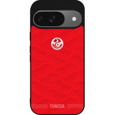 Google Pixel 9 / Pixel 9 Pro Case Hülle - Silikon schwarz Tunesien 2026 personalisierbares Fussballtrikot