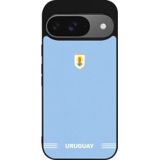 Google Pixel 9 / Pixel 9 Pro Case Hülle - Silikon schwarz Uruguay 2026 personalisierbares Fussballtrikot