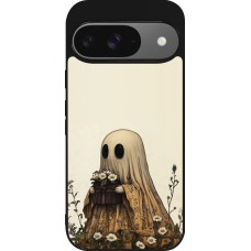 Google Pixel 9 / Pixel 9 Pro Case Hülle - Silikon schwarz Halloween 2025 Ghost gardener