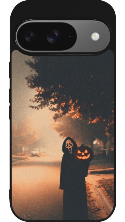 Google Pixel 9 / Pixel 9 Pro Case Hülle - Silikon schwarz Halloween 2025 Scream