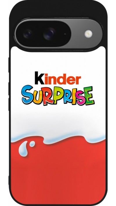 Coque Google Pixel 9 / Pixel 9 Pro - Silicone rigide noir Kinder Surprise Coque Google Pixel 9 / Pixel 9 Pro - Silicone rigide noir Kinder Surprise