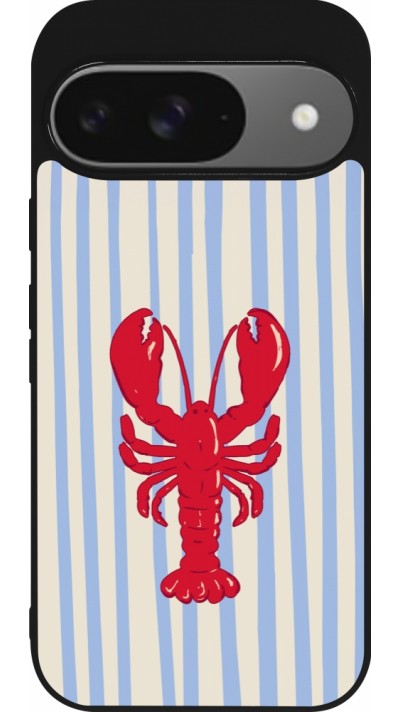 Google Pixel 9 / Pixel 9 Pro Case Hülle - Silikon schwarz Red lobster 2026
