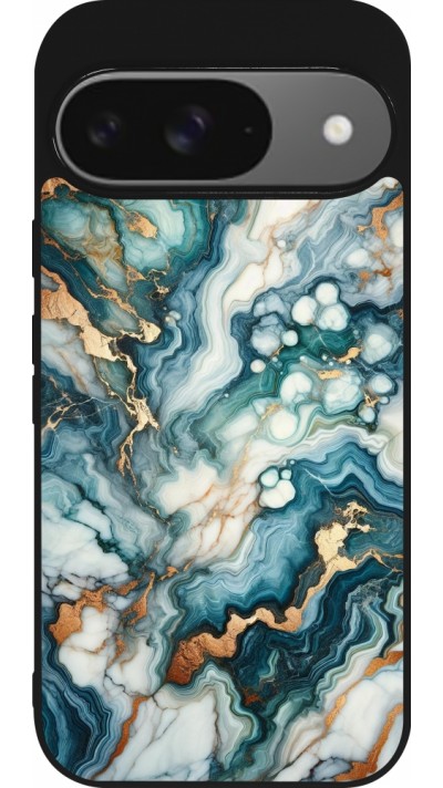 Coque Google Pixel 9 / Pixel 9 Pro - Silicone rigide noir Marbre Vert Bleu Doré Coque Google Pixel 9 / Pixel 9 Pro - Silicone rigide noir Marbre Vert Bleu Doré