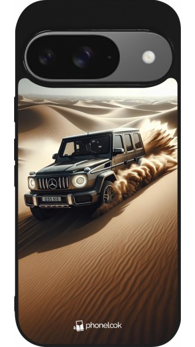 Coque Google Pixel 9 / Pixel 9 Pro - Silicone rigide noir Mercedes G Drift Desert Coque Google Pixel 9 / Pixel 9 Pro - Silicone rigide noir Mercedes G Drift Desert