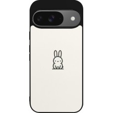 Google Pixel 9 / Pixel 9 Pro Case Hülle - Silikon schwarz Minimal Häschen Süße
