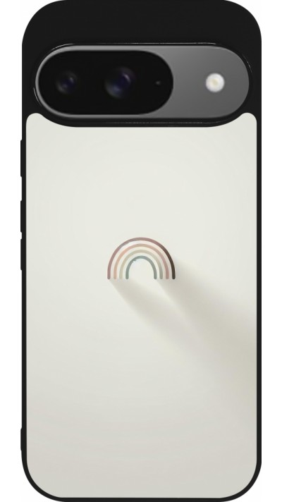Coque Google Pixel 9 / Pixel 9 Pro - Silicone rigide noir Mini Rainbow Minimal Coque Google Pixel 9 / Pixel 9 Pro - Silicone rigide noir Mini Rainbow Minimal
