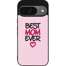 Google Pixel 9 / Pixel 9 Pro Case Hülle - Silikon schwarz Mom 2023 best Mom ever pink