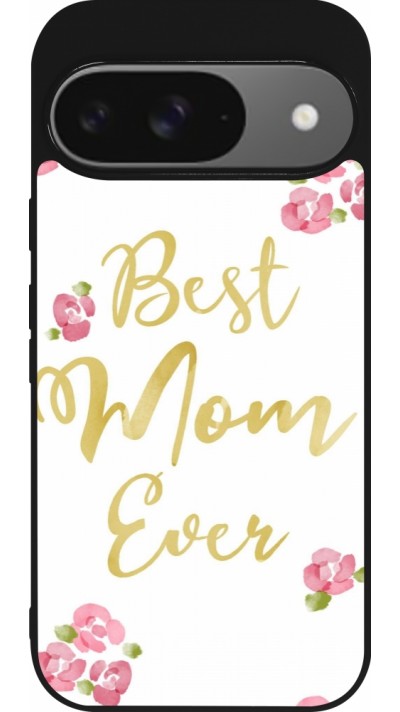 Coque Google Pixel 9 / Pixel 9 Pro - Silicone rigide noir Mom 2024 best Mom ever Coque Google Pixel 9 / Pixel 9 Pro - Silicone rigide noir Mom 2024 best Mom ever