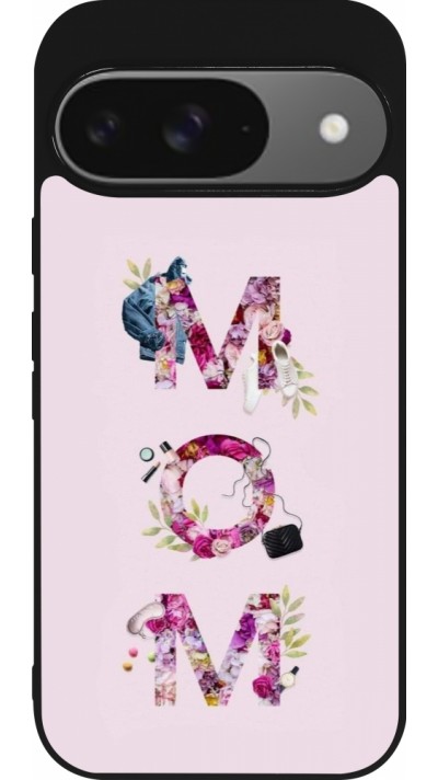 Coque Google Pixel 9 / Pixel 9 Pro - Silicone rigide noir Mom 2024 girly mom Coque Google Pixel 9 / Pixel 9 Pro - Silicone rigide noir Mom 2024 girly mom