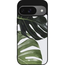 Google Pixel 9 / Pixel 9 Pro Case Hülle - Silikon schwarz Monstera Plant