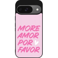 Google Pixel 9 / Pixel 9 Pro Case Hülle - Silikon schwarz More amor porfavor