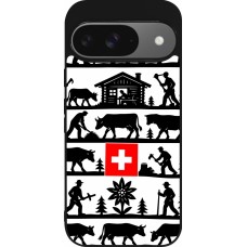 Google Pixel 9 / Pixel 9 Pro Case Hülle - Silikon schwarz Poya Schweiz 1