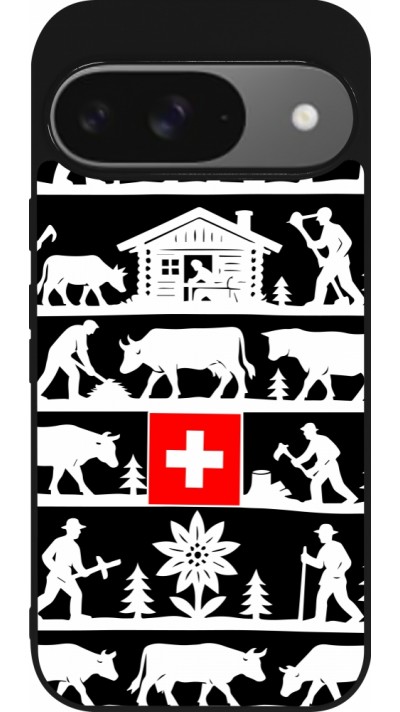 Coque Google Pixel 9 / Pixel 9 Pro - Silicone rigide noir Poya Suisse 1 noir Coque Google Pixel 9 / Pixel 9 Pro - Silicone rigide noir Poya Suisse 1 noir