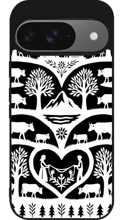 Coque Google Pixel 9 / Pixel 9 Pro - Silicone rigide noir Poya Suisse 2 noir Coque Google Pixel 9 / Pixel 9 Pro - Silicone rigide noir Poya Suisse 2 noir