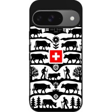 Google Pixel 9 / Pixel 9 Pro Case Hülle - Silikon schwarz Poya Schweiz 3