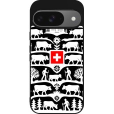 Google Pixel 9 / Pixel 9 Pro Case Hülle - Silikon schwarz Poya Schweiz 3 schwarz
