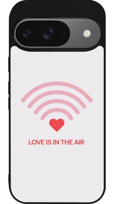 Google Pixel 9 / Pixel 9 Pro Case Hülle - Silikon schwarz Saint Valentines Day 26 Love is in the air