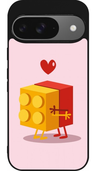 Google Pixel 9 / Pixel 9 Pro Case Hülle - Silikon schwarz Saint Valentines Day 26 Puzzle