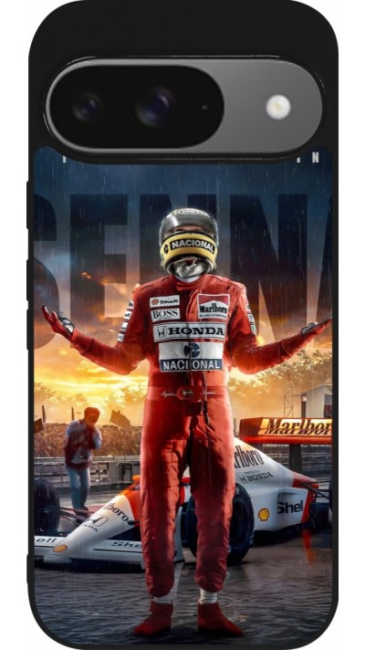 Coque Google Pixel 9 / Pixel 9 Pro - Silicone rigide noir Senna The King of Rain