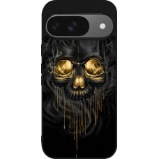 Google Pixel 9 / Pixel 9 Pro Case Hülle - Silikon schwarz Skull 02