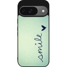 Google Pixel 9 / Pixel 9 Pro Case Hülle - Silikon schwarz Smile