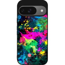 Google Pixel 9 / Pixel 9 Pro Case Hülle - Silikon schwarz Splash paint