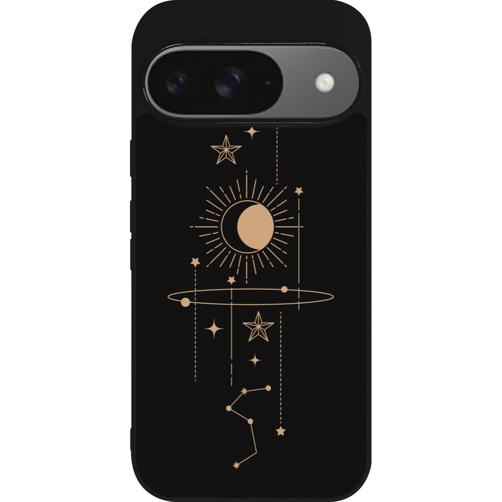 Google Pixel 9 / Pixel 9 Pro Case Hülle - Silikon schwarz Spring 23 astro