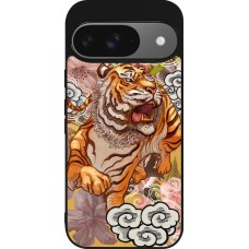 Google Pixel 9 / Pixel 9 Pro Case Hülle - Silikon schwarz Spring 23 japanese tiger