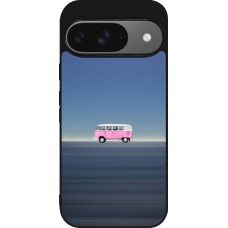 Google Pixel 9 / Pixel 9 Pro Case Hülle - Silikon schwarz Spring 23 pink bus