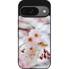 Google Pixel 9 / Pixel 9 Pro Case Hülle - Silikon schwarz Cherry tree 2026