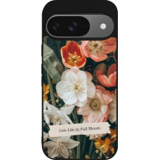 Google Pixel 9 / Pixel 9 Pro Case Hülle - Silikon schwarz Full Bloom 2026