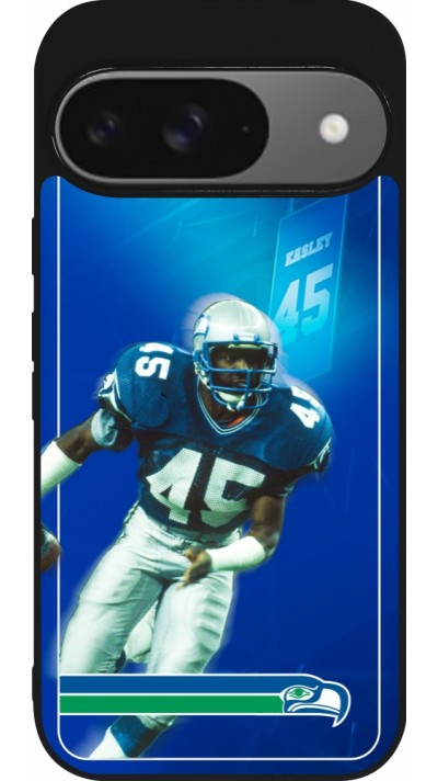Google Pixel 9 / Pixel 9 Pro Case Hülle - Silikon schwarz Super Bowl 26 Seattle 1