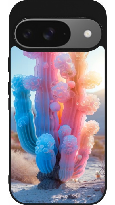 Coque Google Pixel 9 / Pixel 9 Pro - Silicone rigide noir Artificial vegetation 2025